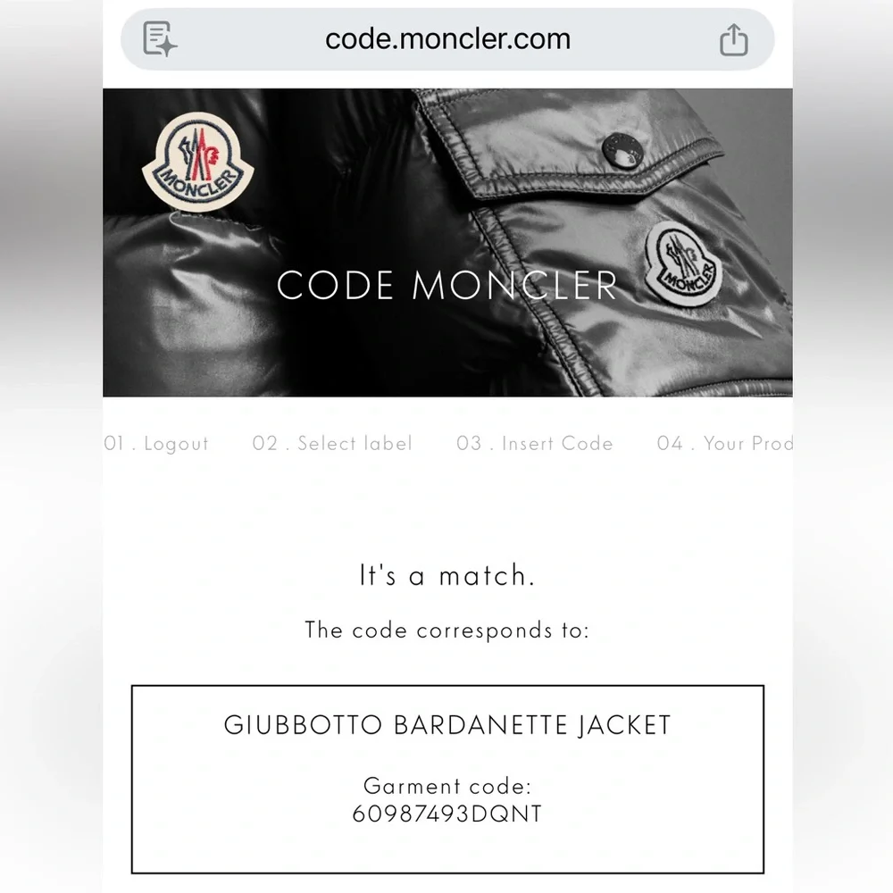 Moncler Giubbotto Bardanette Down Jacket | Size: 3-6 Months | See Notes - Picture 12 of 12